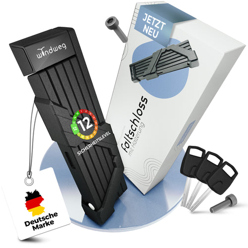 Windweg Faltschloss Urban Schlüssel 88cm – Sicherheitslevel 12