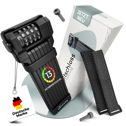 Windweg Faltschloss XL Zahlen 120cm – Sicherheitslevel 13