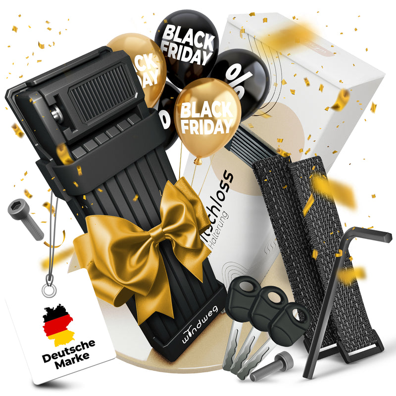 Faltschloss Fahrrad 120cm - 3 Schlüssel