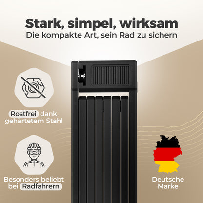Faltschloss Fahrrad 120cm - 3 Schlüssel
