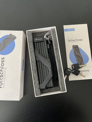Windweg Faltschloss Urban Schlüssel 88cm, unverpacktes Faltradschloss mit Schlüssel